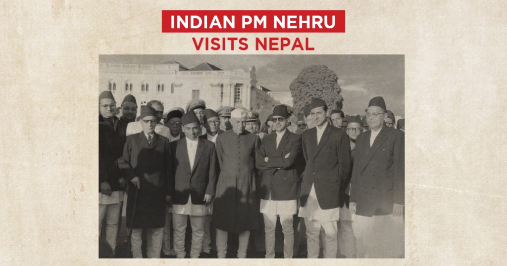 Indian PM Nehru with Nepal's ministers in Kathmandu (1951 AD)