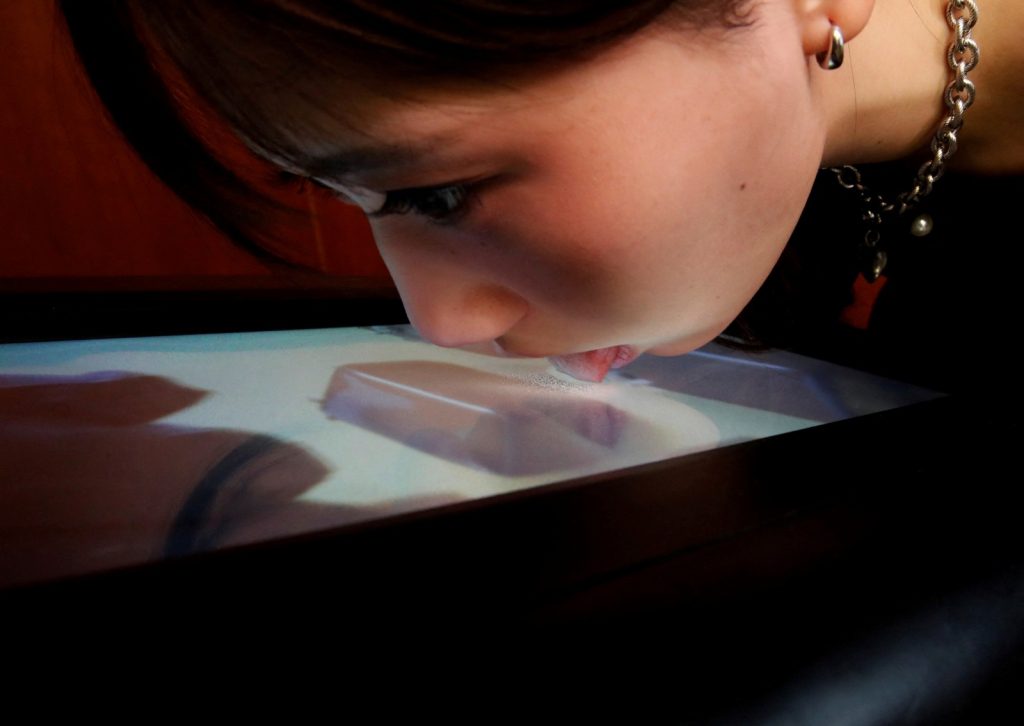 Japan developed a lickable screen
