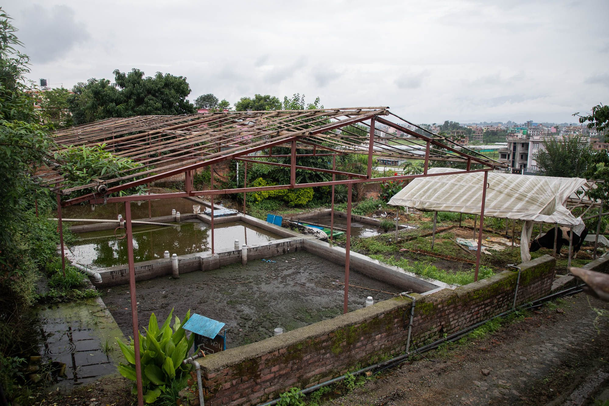A fecal waste treatment plant in Lubhu once heralded as a game-changer is seen in a dilapidated state due to a lack of funds for maintenance and upkeep. (Image: Nishant Singh Gurung / Aawaaj News) 