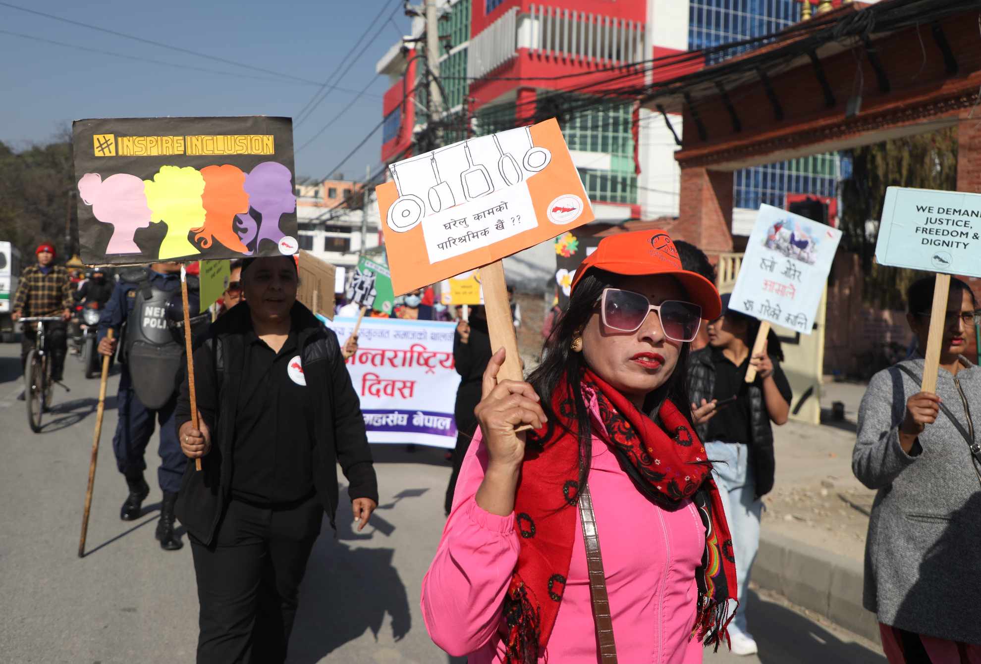 Woman Rally Event In Photos: Rally marking 114th International Women's Day | AawaajNews